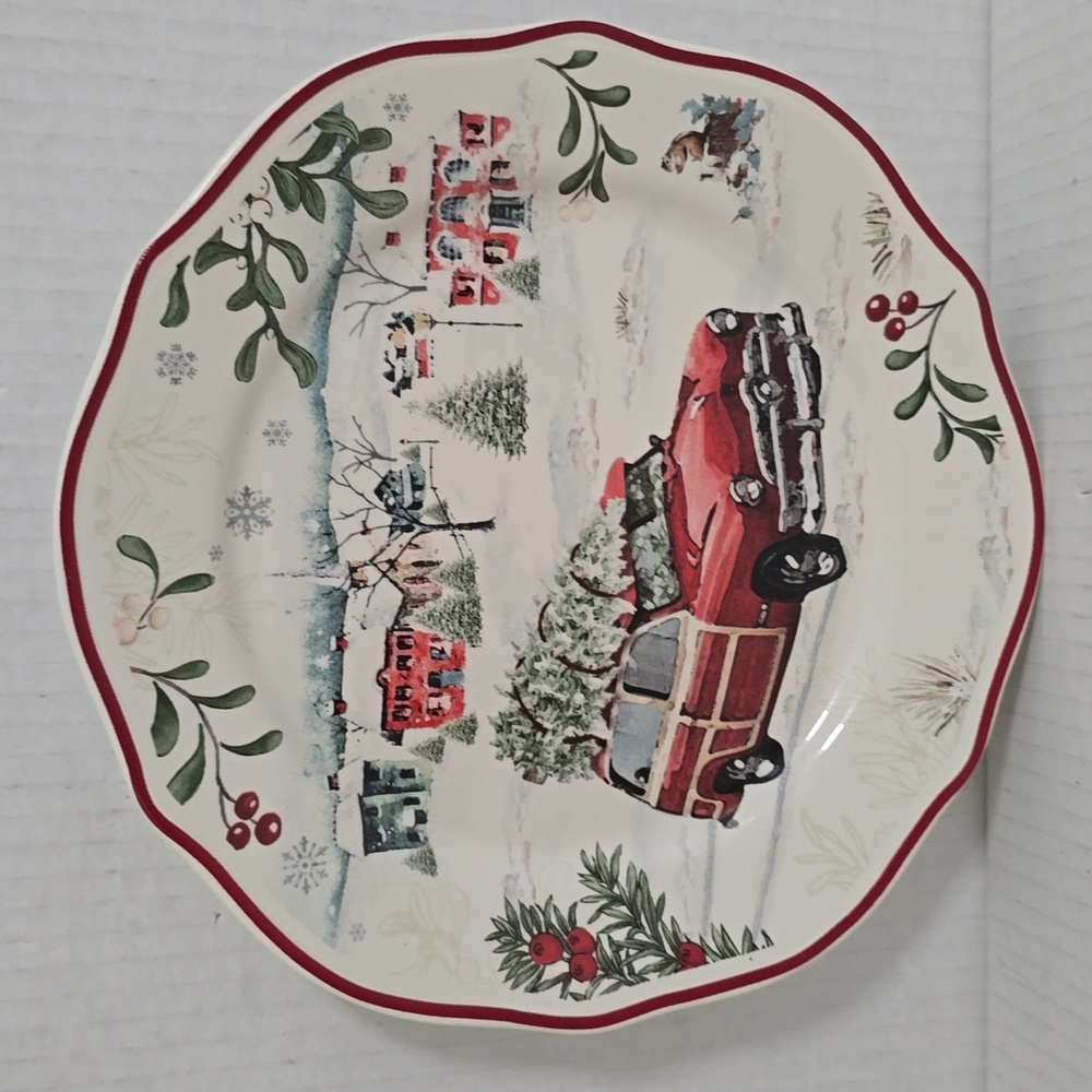 Set of 4 Better Homes and Garden Festive Holiday Plates - Picture 3 of 16
